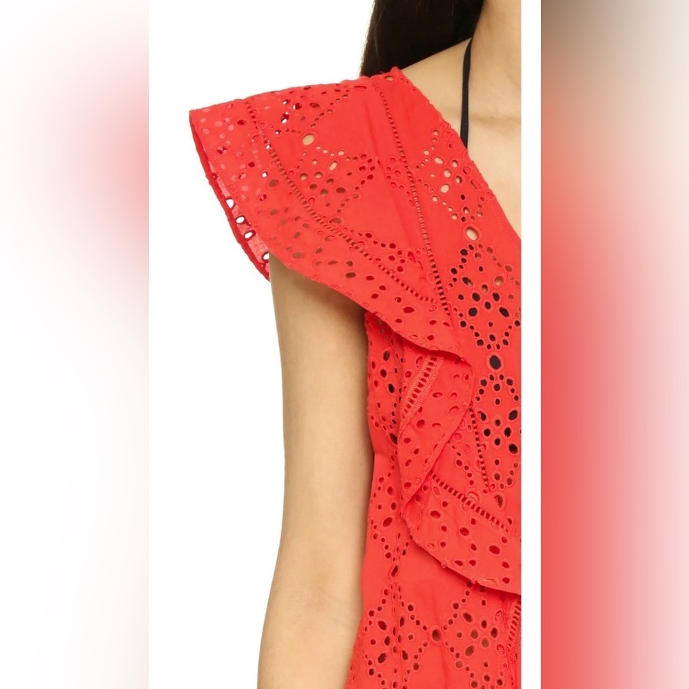 PARKER BEACH Antigua Sleeveless Eyelet 100% Cotton Cover-Up Dress Sz M - Picture 6 of 11
